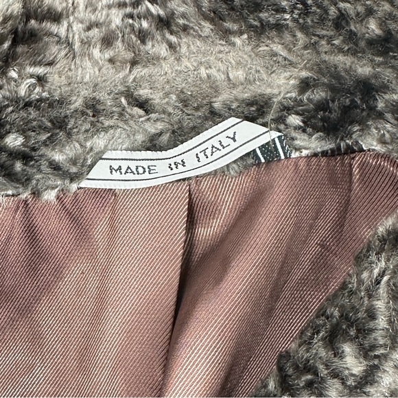 Mob Wife M2 Morovati Italy Faux Astrakhan Plush Coat Women’s IT 44 (US 8–10) MED - Picture 5 of 10